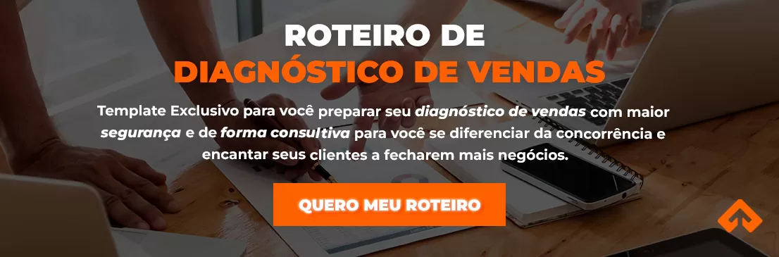 Template Exclusivo para você preparar seu diagnóstico de vendas com maior segurança e de forma consultiva para você se diferenciar da concorrência e encantar seus clientes a fecharem mais negócios em processos de vendas b2b